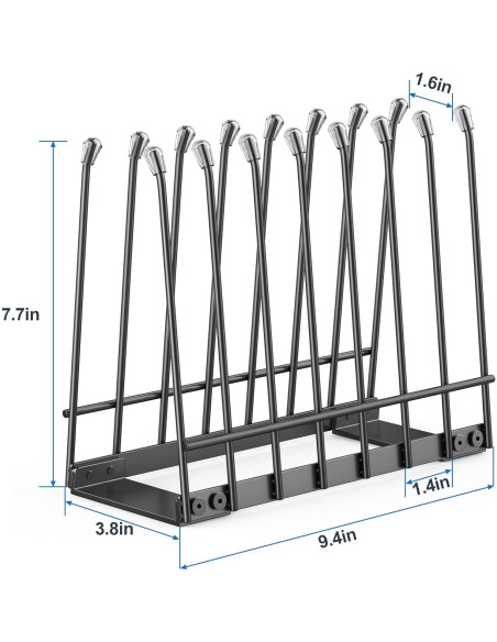 Organizador de Secado de Bolsas Plegable MKS18 Negro 23.9x19.6 cm