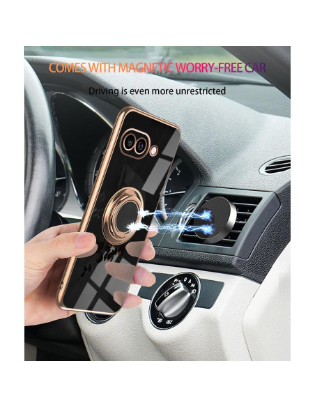 Funda para Google Pixel 9a Hlgcokro Silicona Magnética Negra Funda para Google Pixel 9a Hlgcokro Silicona Magnética Negra