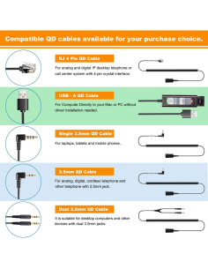 Auricular Monaural VoiceJoy con Micrófono y Cancelación de Ruido 2