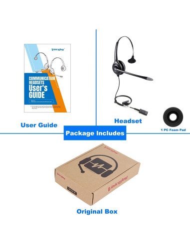 Auricular Monaural VoiceJoy con Micrófono y Cancelación de Ruido