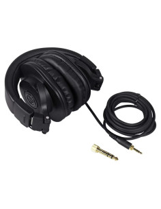 Auriculares de Estudio Audio-Technica ATH-M30X + Micrófono Rockville RMM-XLR