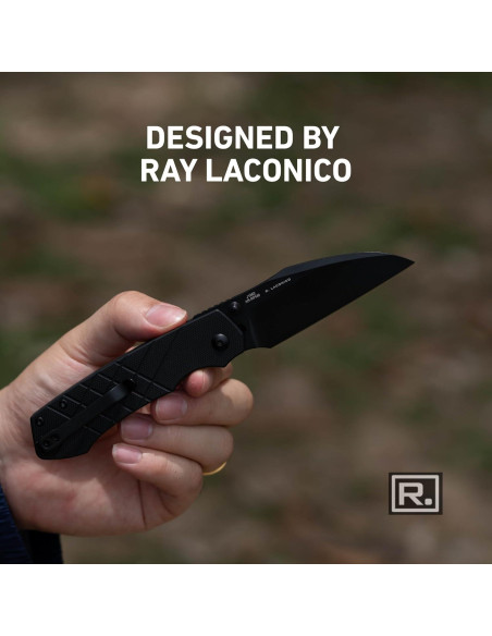 Cuchillo Plegable CJRB Kestrel J1962 Negro 8.41 cm EDC