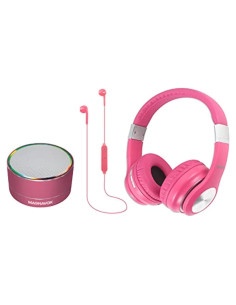 Combo Pack Inalámbrico Bluetooth Magnavox 3 en 1 Rosa