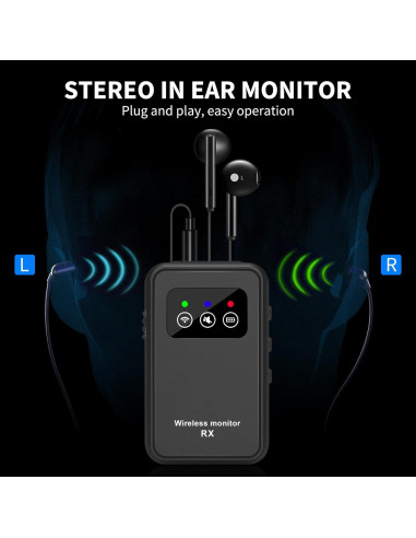 Sistema de Monitoreo In-Ear Inalámbrico Kadjuh M7S 50m