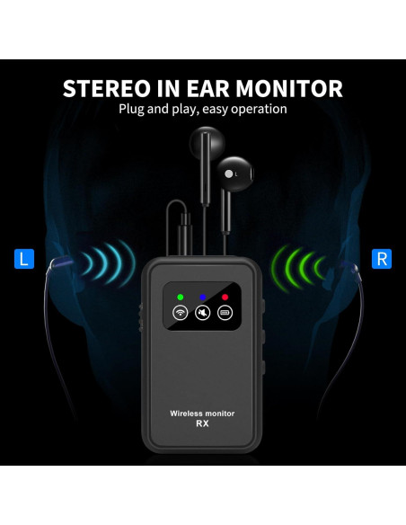Sistema de Monitoreo In-Ear Inalámbrico Kadjuh M7S 50m