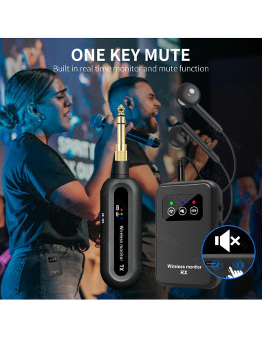 Sistema de Monitoreo In-Ear Inalámbrico Kadjuh M7S 50m