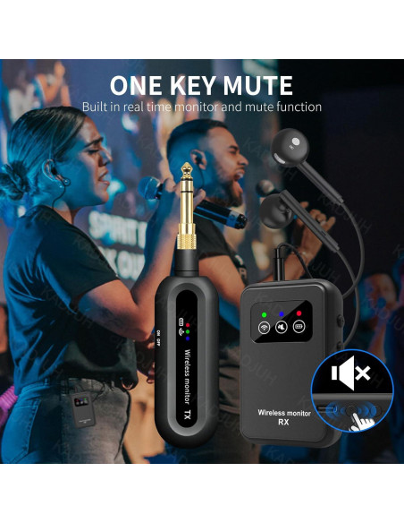 Sistema de Monitoreo In-Ear Inalámbrico Kadjuh M7S 50m