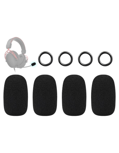 Filtro Pop de Espuma SOULWIT para Micrófono de Auriculares - Negro