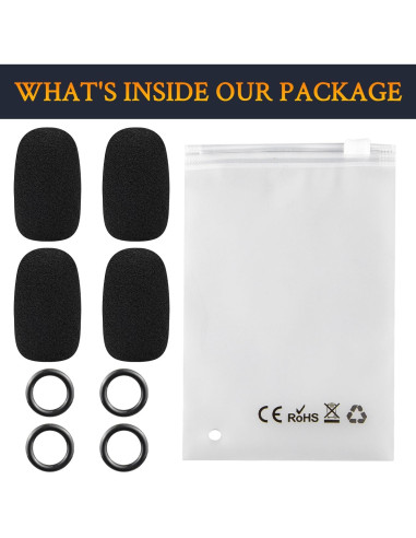 Filtro Pop de Espuma SOULWIT para Micrófono de Auriculares - Negro