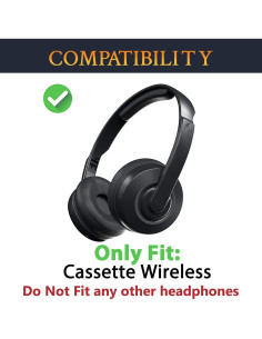 Funda de diadema SOULWIT para auriculares Skullcandy Cassette - Negro 2