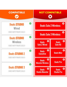 Almohadillas de Gel Refrigerante Wicked Cushions para Beats Studio 2 y 3 - Negro 2