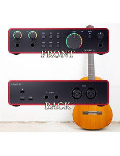Interfaz de Audio USB Focusrite Scarlett 2i2 4ta Gen + Micrófono AT2020 2