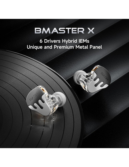 Auriculares In-Ear BASN BmasterX 6 HiFi con Aislamiento de Ruido