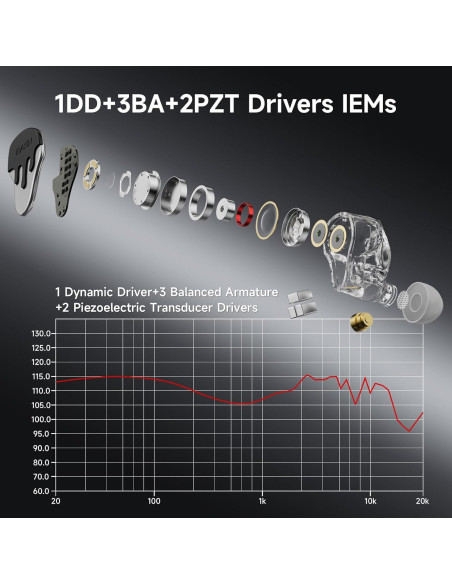 Auriculares In-Ear BASN BmasterX 6 HiFi con Aislamiento de Ruido