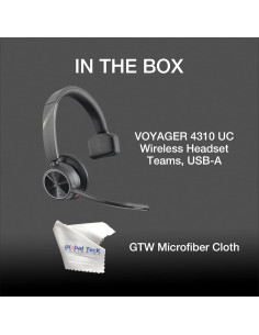 Auricular Mono Inalámbrico Bluetooth Poly Voyager 4310 UC USB-A Teams 2