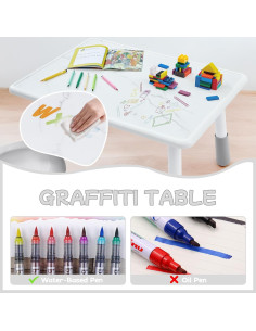 Conjunto de Mesa y Sillas Ajustables GITAWUSA para Niños 2