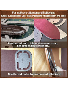 Juego de Plantillas para Cortar Cuero Hisew - Esquinas y Extremos 2