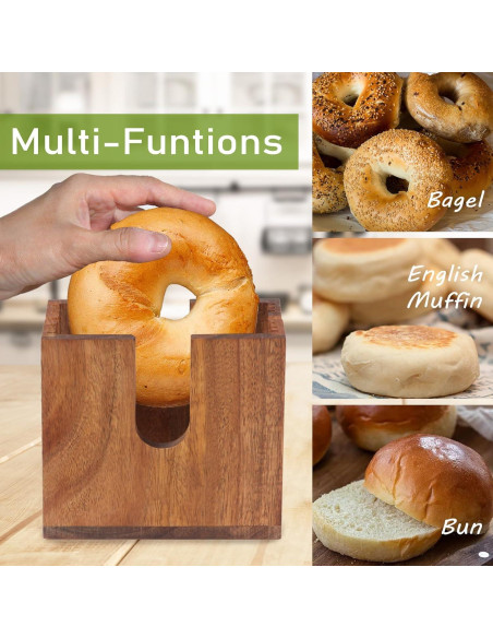 Cortador de Bagels Ajustable HeywoodCabin de Madera Acacia
