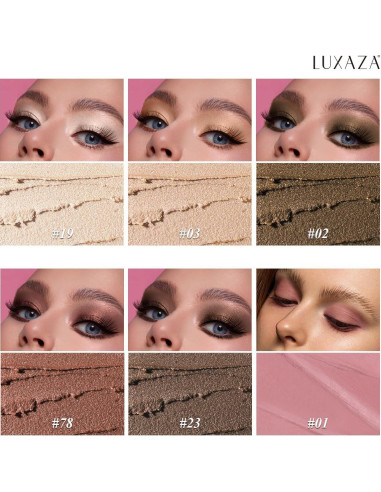 Lápiz de Sombra de Ojos LUXAZA PRO Set 6PCS Neutro Marrón