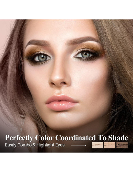 Lápiz de Sombra de Ojos LUXAZA PRO Set 6PCS Neutro Marrón