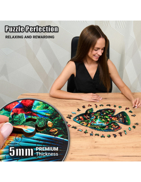Rompecabezas de Madera LEOGOR 200 Piezas Fantasía de Peces Rompecabezas de Madera LEOGOR 200 Piezas Fantasía de Peces
