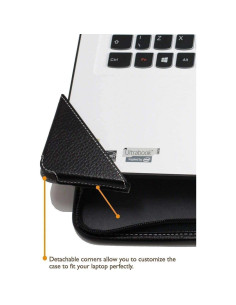 Funda de Cuero Negro Broonel para Laptop Lenovo V15 39.6 cm 2