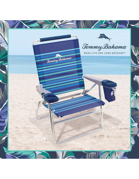 Conjunto de 2 Sillas de Playa Tommy Bahama 4 Posiciones 38.1 cm