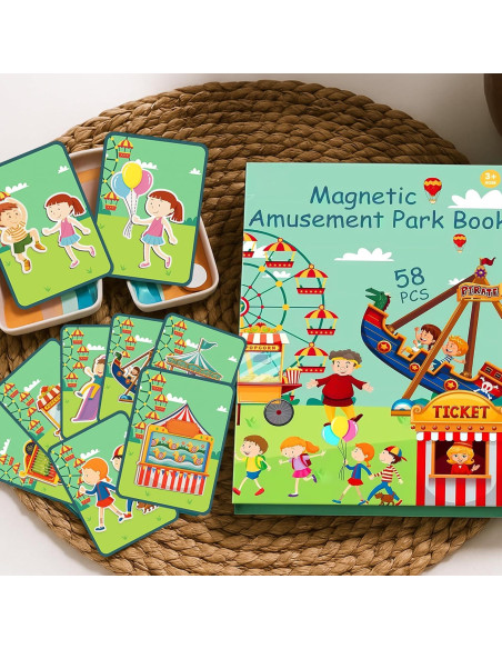 Rompecabezas Magnético Parque de Diversiones ROHSCE 42 Imágenes Rompecabezas Magnético Parque de Diversiones ROHSCE 42 Imágenes