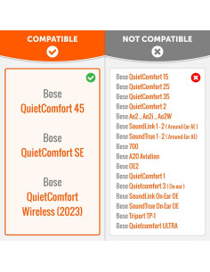 Almohadillas de Reemplazo Wicked Cushions para Bose QC45 - Negro 2