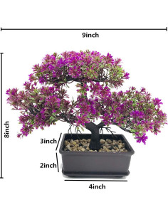 Árbol Bonsái Artificial Fycooler en Maceta 25.4x20.3 cm 2