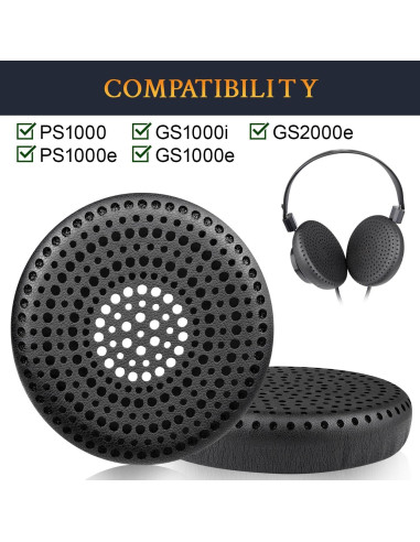 Almohadillas de Repuesto SOULWIT para Auriculares Grado GS1000/PS1000 - Negro