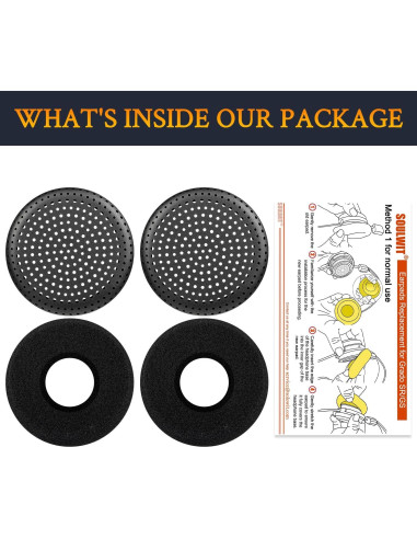 Almohadillas de Repuesto SOULWIT para Auriculares Grado GS1000/PS1000 - Negro