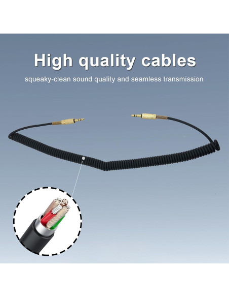 Cable de audio de reemplazo NewTH 3.5mm para altavoces Marshall