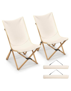Sillas de Camping Plegables KOTEK 2 Unidades Soporta 150 Kg
