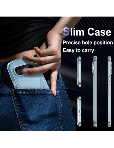 Funda Liisooka para Google Pixel 9/9 Pro, Transparente, Resistente