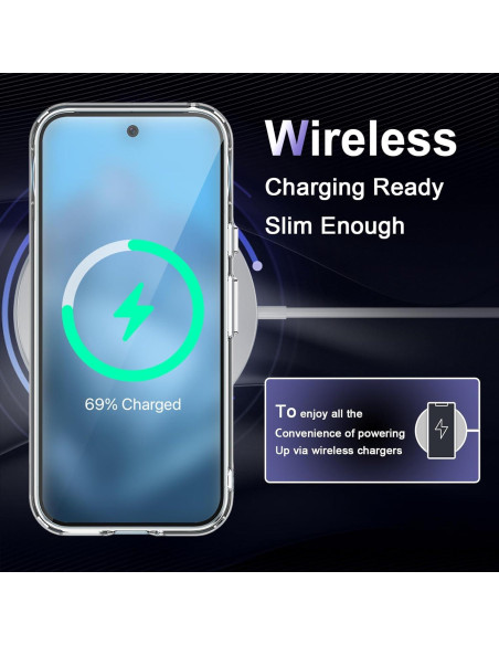 Funda Liisooka para Google Pixel 9/9 Pro, Transparente, Resistente Funda Liisooka para Google Pixel 9/9 Pro, Transparente, Resistente