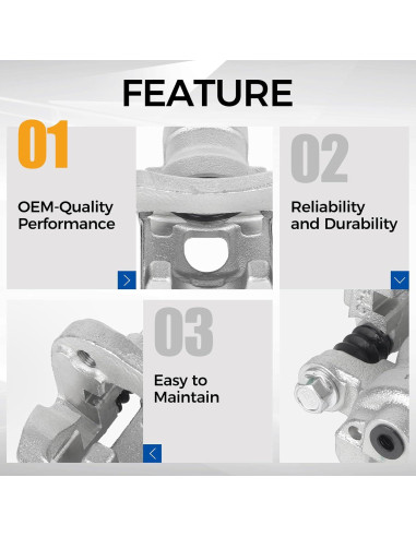 Caliper de Freno de Disco Trasero PAROD para Toyota Highlander 2004-2007