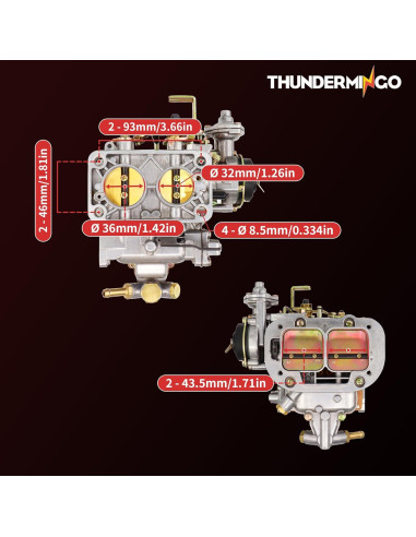 Kit Carburador THUNDERMINGO 32/36 DGV con Filtro de Aire