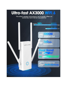 Extensor WiFi 6 WAVLINK AX3000 con 5 Antenas y Modo Mesh 2