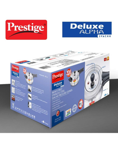 Olla a presión Prestige Deluxe Alpha 4L Acero Inoxidable