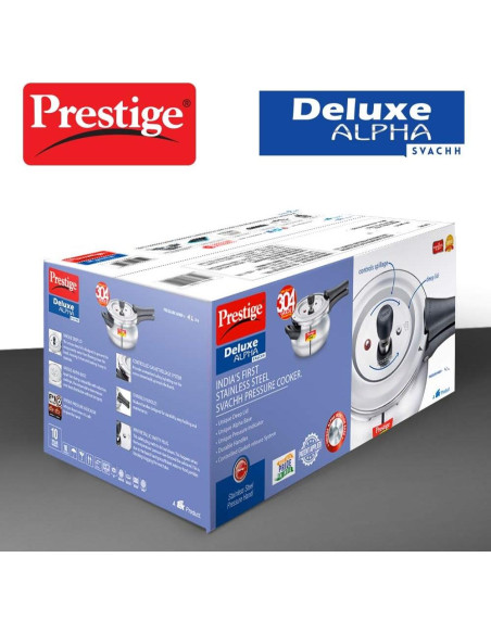 Olla a presión Prestige Deluxe Alpha 4L Acero Inoxidable