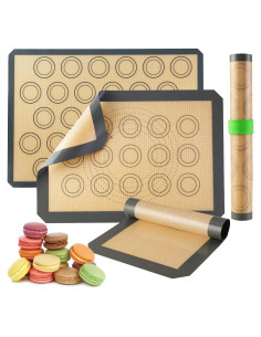 Set de Tapetes de Hornear de Silicona YMWVH Antiadherentes