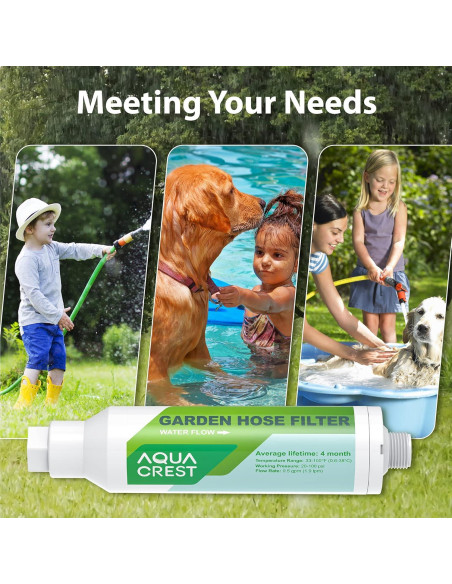 Filtro de Agua para Manguera de Jardín AQUACREST Paquete de 2