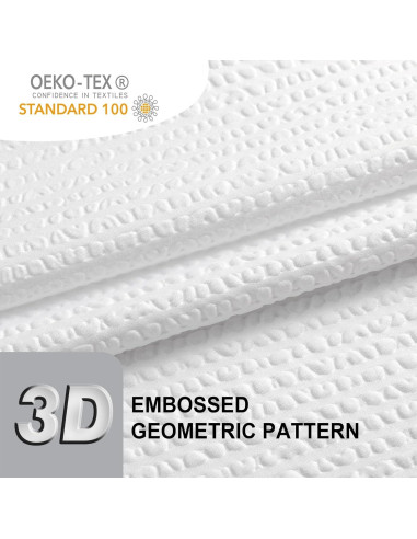 Cortina de Ducha OVZME 182.88x182.88 cm Blanca Texturizada