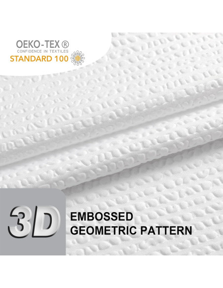 Cortina de Ducha OVZME 182.88x182.88 cm Blanca Texturizada