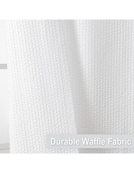 Cortina de Ducha OVZME 182.88x182.88 cm Blanca Texturizada