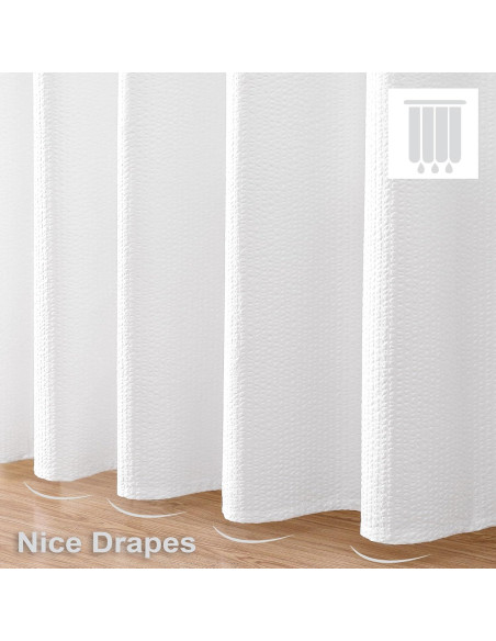 Cortina de Ducha OVZME 182.88x182.88 cm Blanca Texturizada