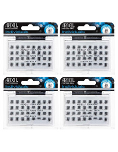 Pestañas Postizas Individuales Ardell Trios Largas Negras - Paquete de 4