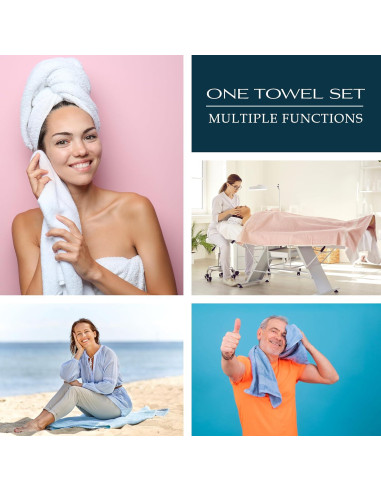 Juego de Toallas Premium Mocassi 100% Algodón Turco 6 Piezas Taupe