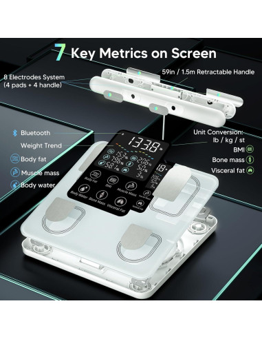 Escala Digital Arboleaf para Peso Corporal y Análisis Completo